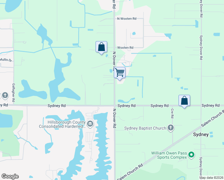 map of restaurants, bars, coffee shops, grocery stores, and more near 1802 North Dover Road in Dover