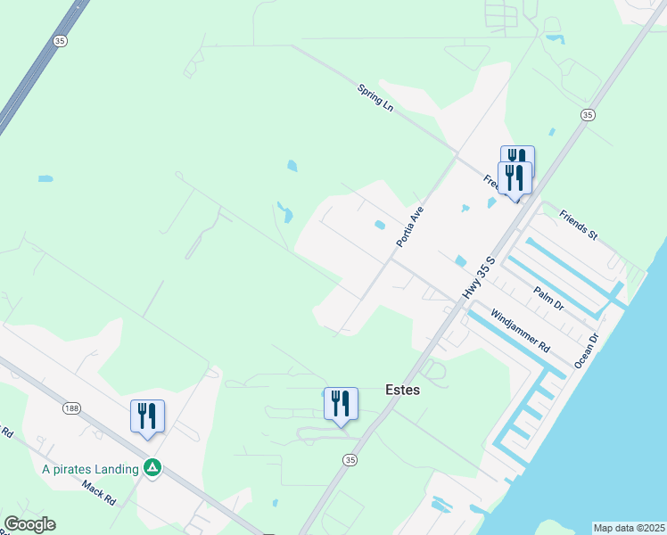map of restaurants, bars, coffee shops, grocery stores, and more near 122 Nell Avenue in Rockport