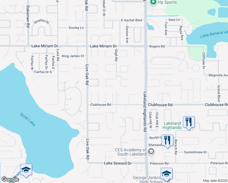 map of restaurants, bars, coffee shops, grocery stores, and more near 5305 Ray Place in Lakeland