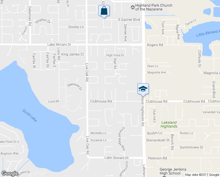 map of restaurants, bars, coffee shops, grocery stores, and more near 5305 Ray Place in Lakeland