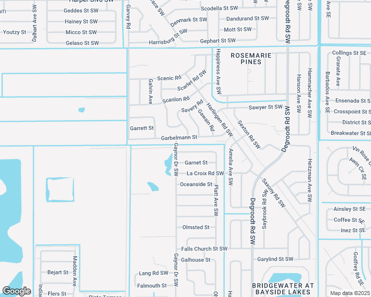 map of restaurants, bars, coffee shops, grocery stores, and more near 483 La Coco Street Southwest in Palm Bay