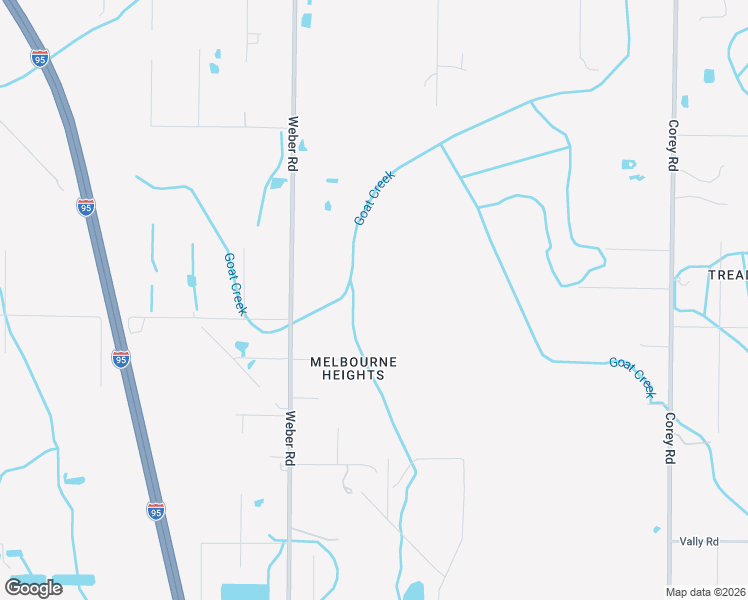 map of restaurants, bars, coffee shops, grocery stores, and more near 3255 Weber Road in Malabar