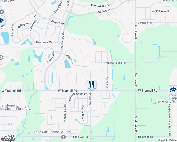 map of restaurants, bars, coffee shops, grocery stores, and more near 3408 Kilmer Drive in Plant City