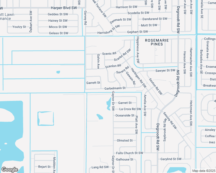 map of restaurants, bars, coffee shops, grocery stores, and more near 1158 Satin Road in Palm Bay