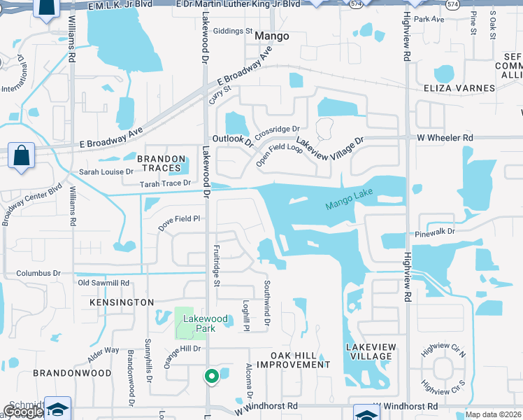 map of restaurants, bars, coffee shops, grocery stores, and more near 1970 Fruitridge Street in Brandon