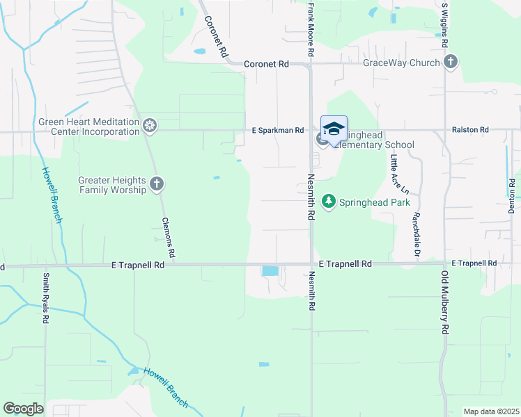 map of restaurants, bars, coffee shops, grocery stores, and more near 2809 Nesmith Estates Lane in Plant City