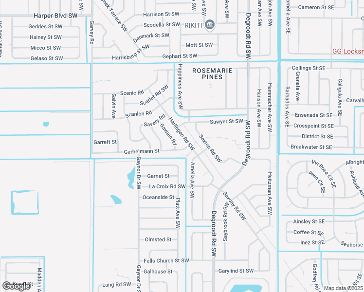 map of restaurants, bars, coffee shops, grocery stores, and more near 331 Garbelmann Street in Palm Bay