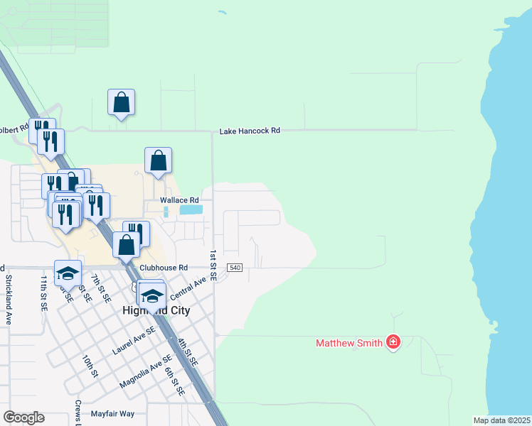 map of restaurants, bars, coffee shops, grocery stores, and more near 4603 Great Blue Heron Drive in Lakeland