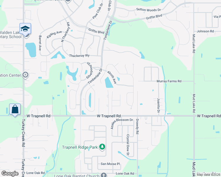 map of restaurants, bars, coffee shops, grocery stores, and more near 3401 Walden Reserve Drive in Plant City