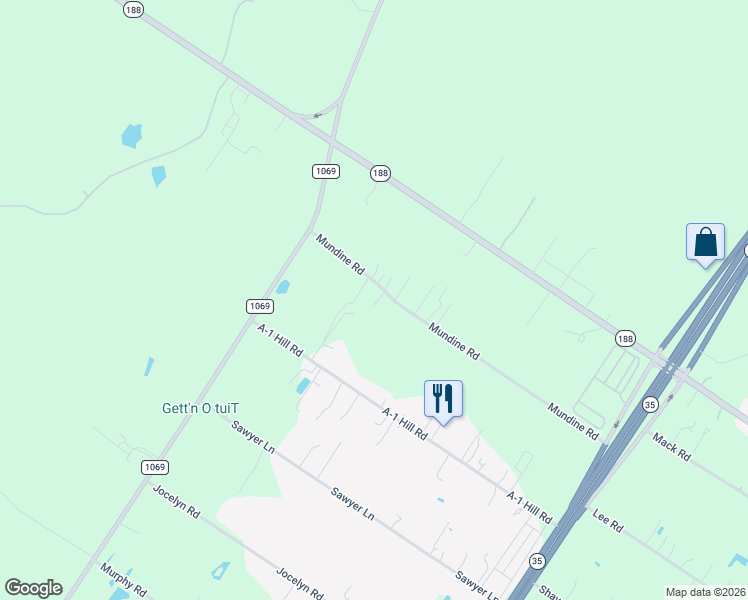 map of restaurants, bars, coffee shops, grocery stores, and more near 2517 Mundine Road in Aransas Pass