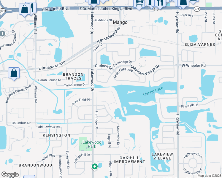 map of restaurants, bars, coffee shops, grocery stores, and more near 1952 Fruitridge Street in Brandon