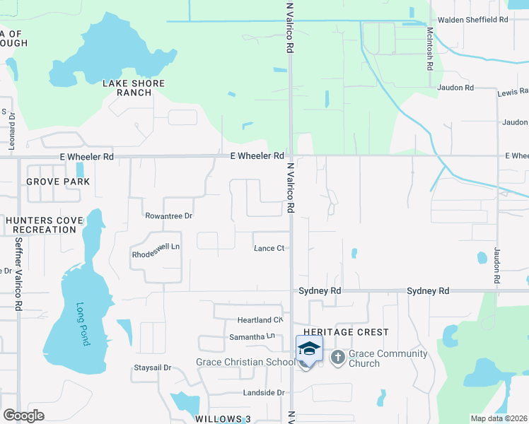 map of restaurants, bars, coffee shops, grocery stores, and more near 2044 Abbey Trace Drive in Dover