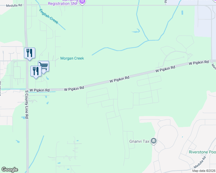 map of restaurants, bars, coffee shops, grocery stores, and more near West Pipkin Road in Lakeland