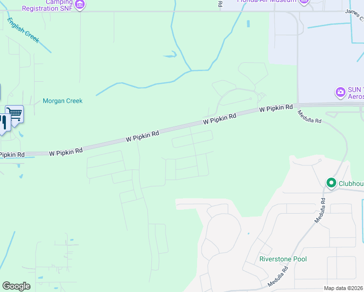 map of restaurants, bars, coffee shops, grocery stores, and more near West Pipkin Road in Lakeland