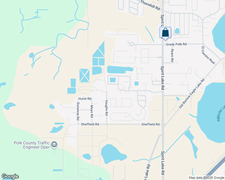 map of restaurants, bars, coffee shops, grocery stores, and more near 20 Vaughn Road in Winter Haven