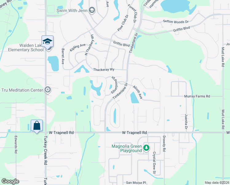 map of restaurants, bars, coffee shops, grocery stores, and more near 3328 Silverpond Drive in Plant City