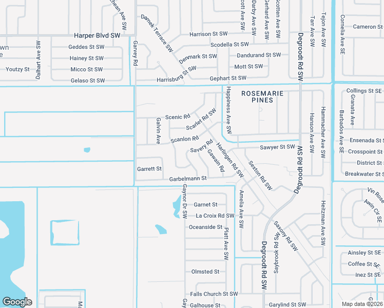 map of restaurants, bars, coffee shops, grocery stores, and more near 1041 Savery Road in Palm Bay
