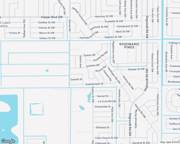 map of restaurants, bars, coffee shops, grocery stores, and more near 1117 Satin Road in Palm Bay