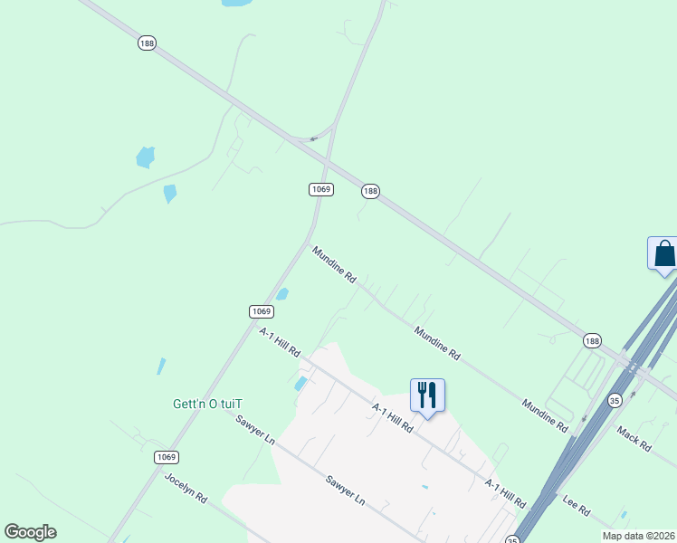 map of restaurants, bars, coffee shops, grocery stores, and more near 2517 Mundine Road in Aransas Pass