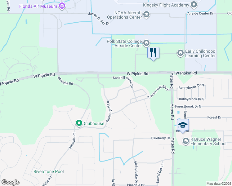 map of restaurants, bars, coffee shops, grocery stores, and more near 3650 Barred Owl Road in Lakeland