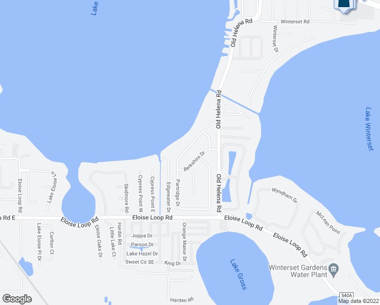 map of restaurants, bars, coffee shops, grocery stores, and more near 2512 Partridge Drive in Winter Haven