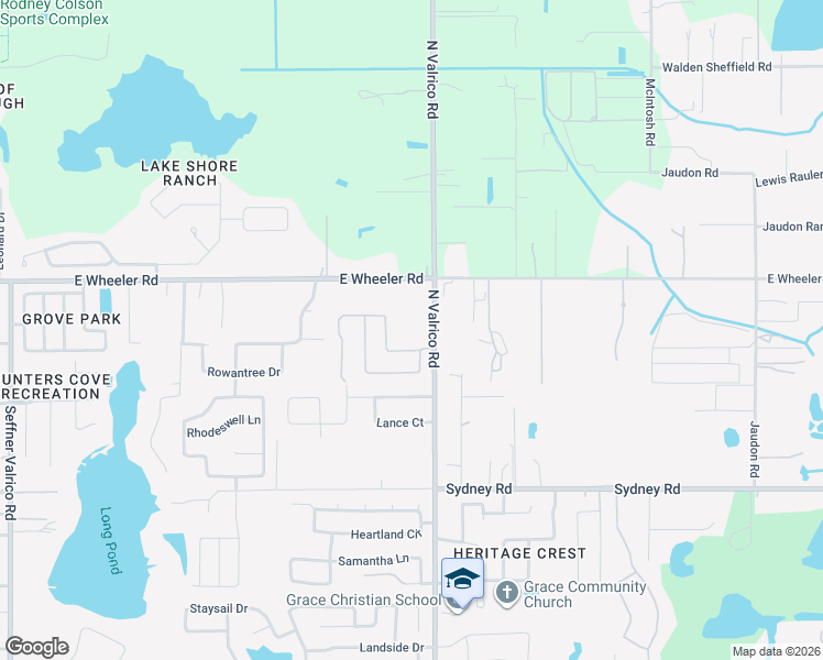 map of restaurants, bars, coffee shops, grocery stores, and more near 2044 Abbey Trace Drive in Dover
