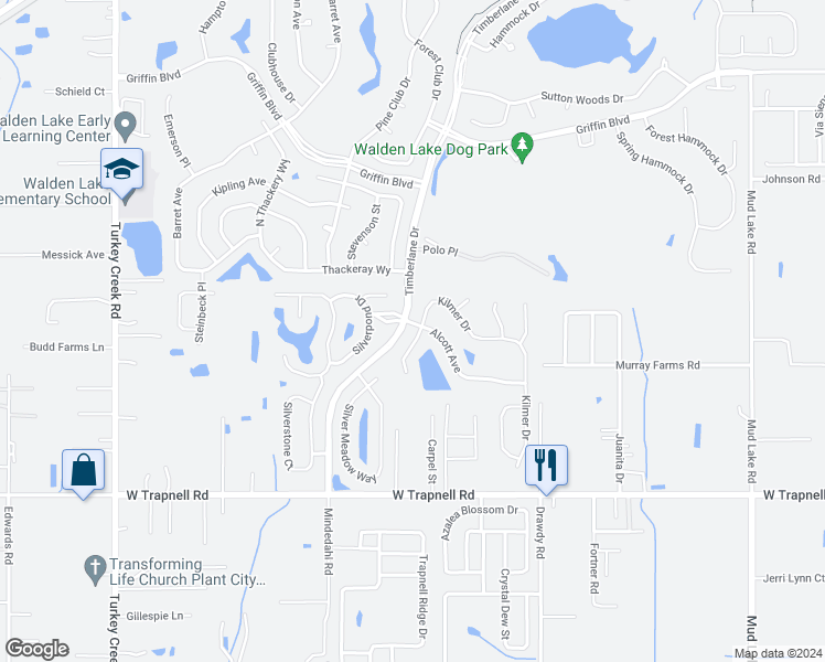 map of restaurants, bars, coffee shops, grocery stores, and more near 3301 Kilmer Place in Plant City