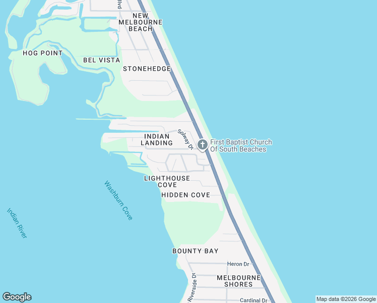map of restaurants, bars, coffee shops, grocery stores, and more near 5328 Tay Court in Melbourne Beach