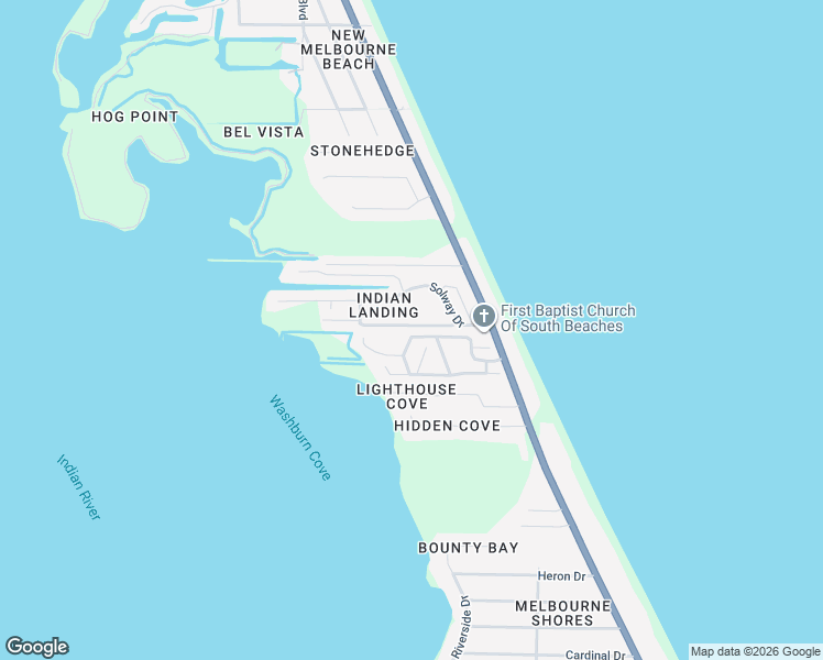 map of restaurants, bars, coffee shops, grocery stores, and more near 254 Clyde Street in Melbourne Beach