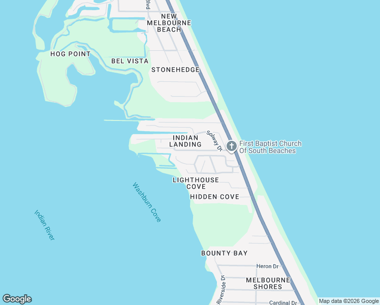 map of restaurants, bars, coffee shops, grocery stores, and more near 5398 Solway Drive in Melbourne Beach