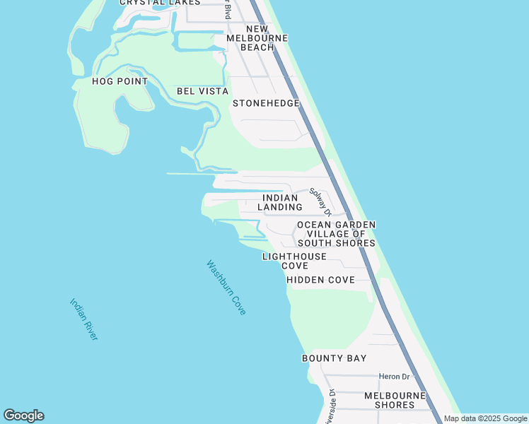 map of restaurants, bars, coffee shops, grocery stores, and more near 333 Clyde Street in Melbourne Beach