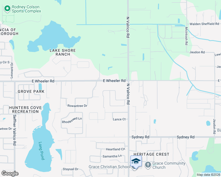 map of restaurants, bars, coffee shops, grocery stores, and more near 2002 Abbey Trace Drive in Dover