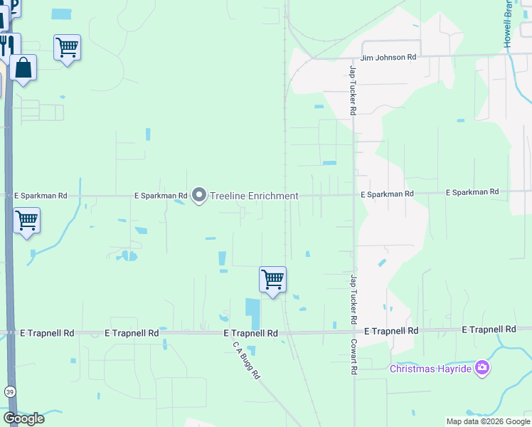 map of restaurants, bars, coffee shops, grocery stores, and more near 1005 East Sparkman Road in Plant City