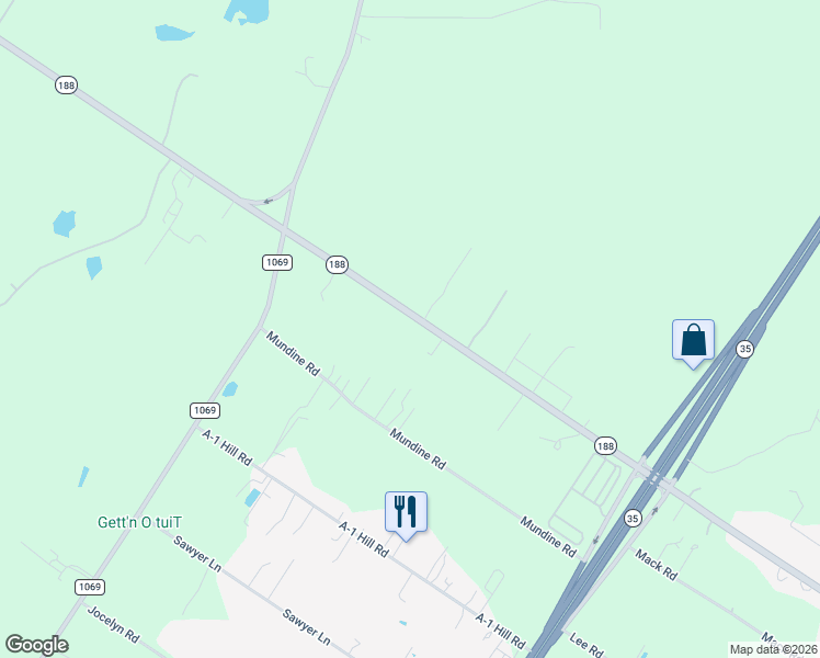 map of restaurants, bars, coffee shops, grocery stores, and more near 1741 Texas 188 in Aransas Pass