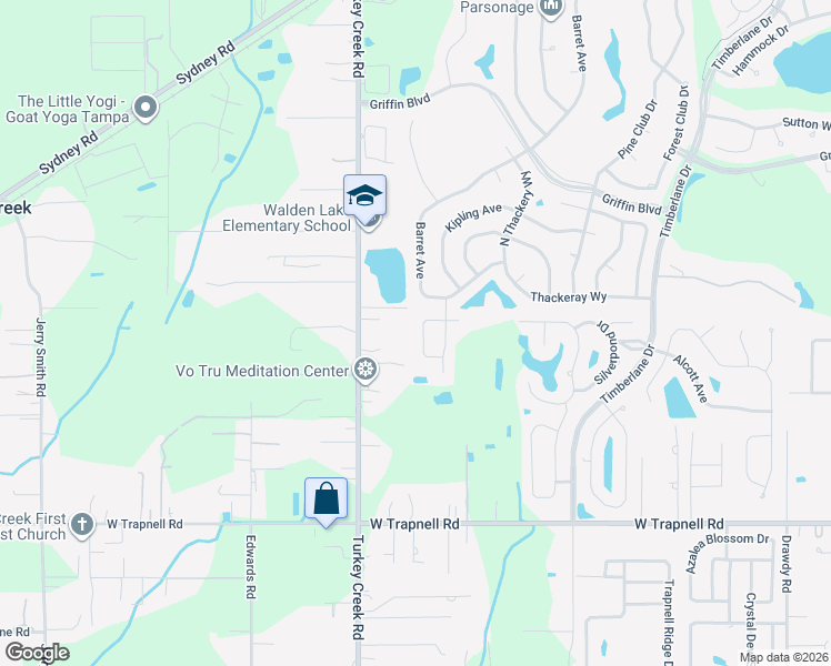 map of restaurants, bars, coffee shops, grocery stores, and more near 3321 Michener Place in Plant City