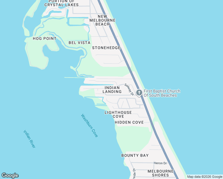 map of restaurants, bars, coffee shops, grocery stores, and more near 5398 Solway Drive in Melbourne Beach