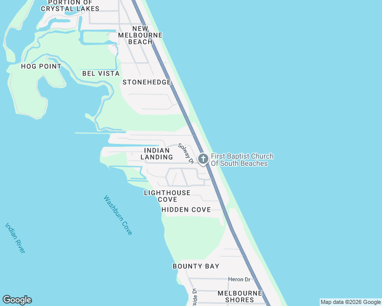 map of restaurants, bars, coffee shops, grocery stores, and more near 5328 Tay Court in Melbourne Beach