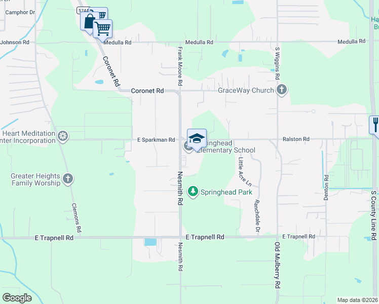 map of restaurants, bars, coffee shops, grocery stores, and more near 3208 Nesmith Rd in Plant City