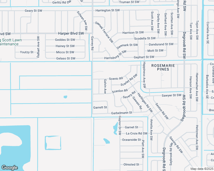 map of restaurants, bars, coffee shops, grocery stores, and more near 1037 Galvin Avenue in Palm Bay