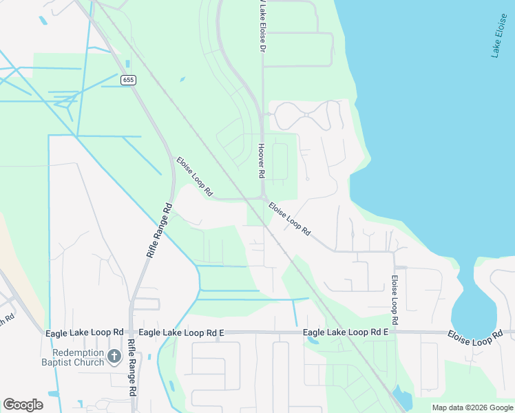 map of restaurants, bars, coffee shops, grocery stores, and more near 1100 Eloise Loop Road in Winter Haven