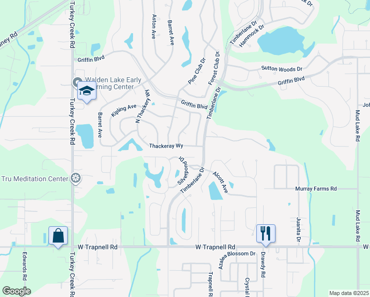 map of restaurants, bars, coffee shops, grocery stores, and more near 4011 Thackery Way in Plant City