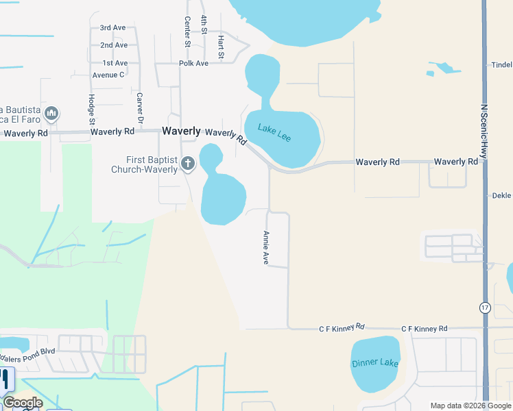 map of restaurants, bars, coffee shops, grocery stores, and more near 927 C F Kinney Road in Lake Wales
