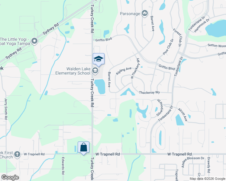 map of restaurants, bars, coffee shops, grocery stores, and more near 4304 Barret Avenue in Plant City