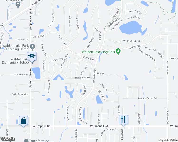 map of restaurants, bars, coffee shops, grocery stores, and more near 3211 Concord Way in Plant City