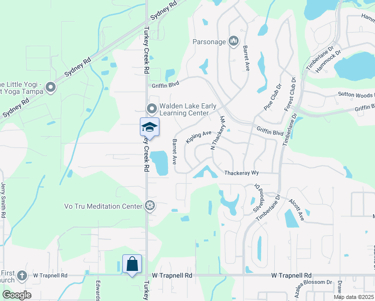 map of restaurants, bars, coffee shops, grocery stores, and more near 4312 Kipling Avenue in Plant City