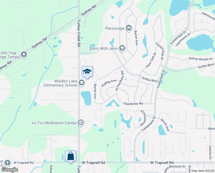 map of restaurants, bars, coffee shops, grocery stores, and more near 4214 Longfellow Drive in Plant City