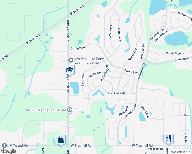 map of restaurants, bars, coffee shops, grocery stores, and more near 4205 Longfellow Drive in Plant City
