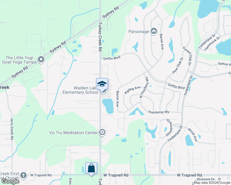 map of restaurants, bars, coffee shops, grocery stores, and more near 4201 Barret Avenue in Plant City