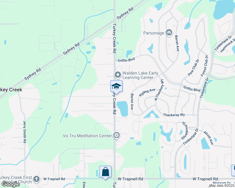 map of restaurants, bars, coffee shops, grocery stores, and more near 2800 Turkey Creek Road in Plant City