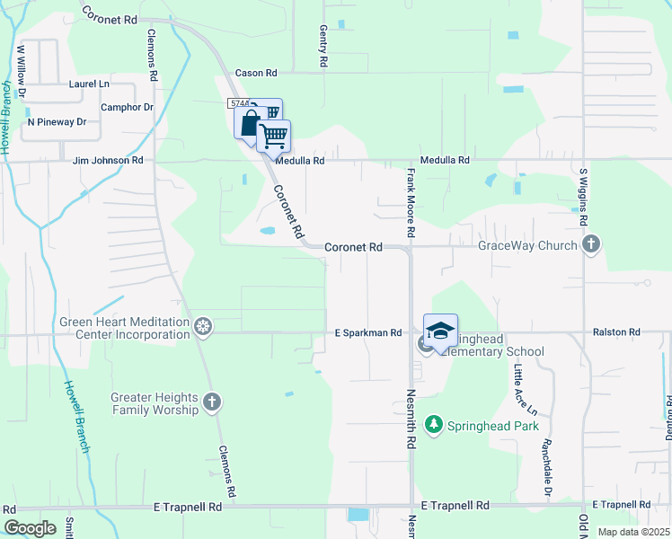 map of restaurants, bars, coffee shops, grocery stores, and more near 4909 Coronet Road in Plant City